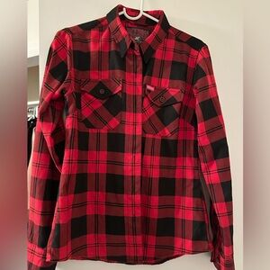 DIXXON flannel, red and black plaid